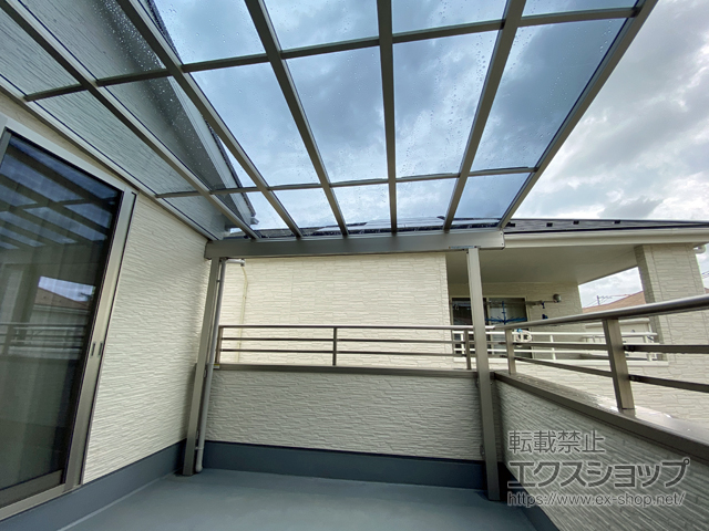 広島県東広島市ののバルコニー・ベランダ屋根 ソラリア F型 1500 屋根タイプ 単体 積雪〜50cm対応 施工例