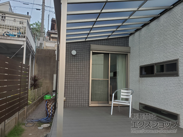 京都府宇治市ののテラス屋根 ソラリア F型 テラスタイプ 単体 積雪〜20cm対応 施工例