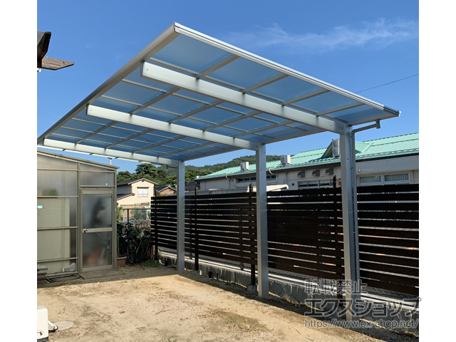 島根県松江市ののカーポート エフルージュグラン 延長　積雪〜20cm対応 施工例