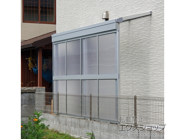 兵庫県姫路市ののテラス屋根 ソラリア F型 テラスタイプ 単体 積雪〜20cm対応 施工例