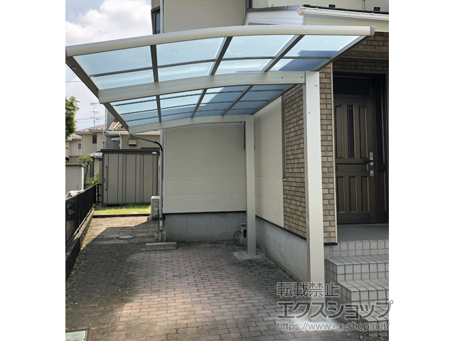 埼玉県羽生市ののカーポート レイナポートREグラン 前下がり 積雪〜20cm対応 施工例