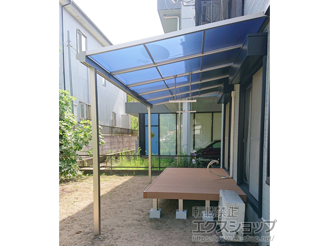 兵庫県姫路市ののテラス屋根 ソラリア F型 テラスタイプ 単体 積雪〜20cm対応 施工例