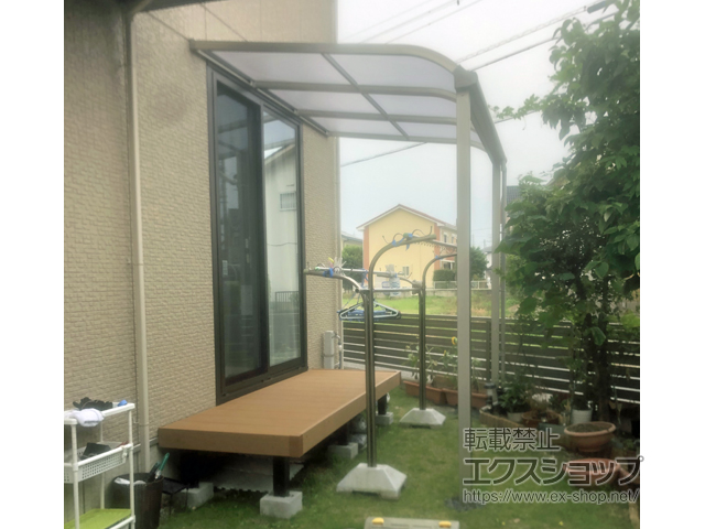 愛知県江南市ののテラス屋根 ソラリア R型 テラスタイプ 単体 積雪〜20cm対応 施工例