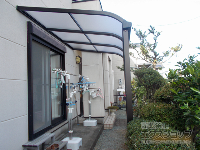 静岡県島田市ののテラス屋根 ソラリア R型 テラスタイプ 単体 積雪〜20cm対応 施工例