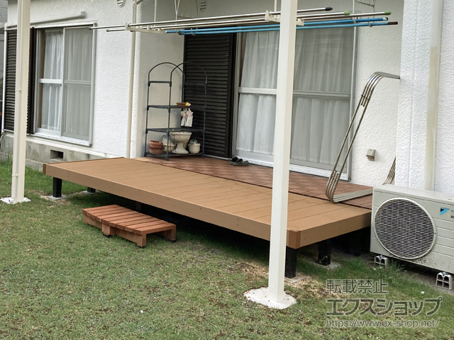 滋賀県守山市ののウッドデッキ リウッドデッキ 200 施工例