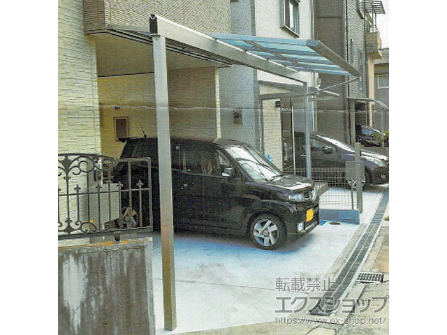 大阪府豊中市ののテラス屋根 ソラリア F型 テラスタイプ 単体 積雪〜20cm対応 施工例