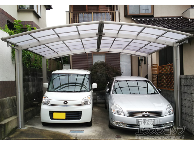 兵庫県川西市ののカーポート プレシオスポート M合掌 積雪〜20cm対応 施工例