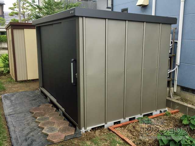 新潟県長岡市のの物置・屋外倉庫 エスケーエイト SK8S-180 多雪型 3000×2000×1940 SK8S-180-GK 施工例