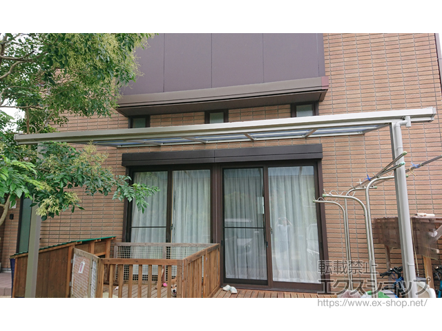 長崎県諫早市ののテラス屋根 ソラリア F型 テラスタイプ 単体 積雪〜20cm対応 施工例