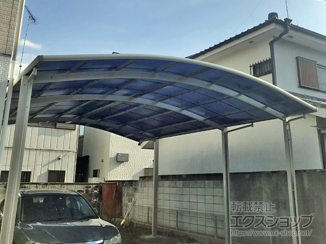 栃木県栃木市ののカーポート レイナツインポートグラン 延長　積雪〜20cm対応 施工例