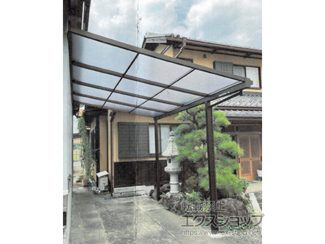 滋賀県犬上郡多賀町ののテラス屋根 【保証外】ソラリア F型 テラスタイプ 単体 積雪〜20cm対応 施工例