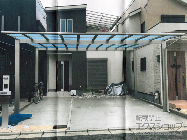 大阪府東大阪市ののカーポート エフルージュ ツイン FIRST 積雪〜20cm対応 施工例