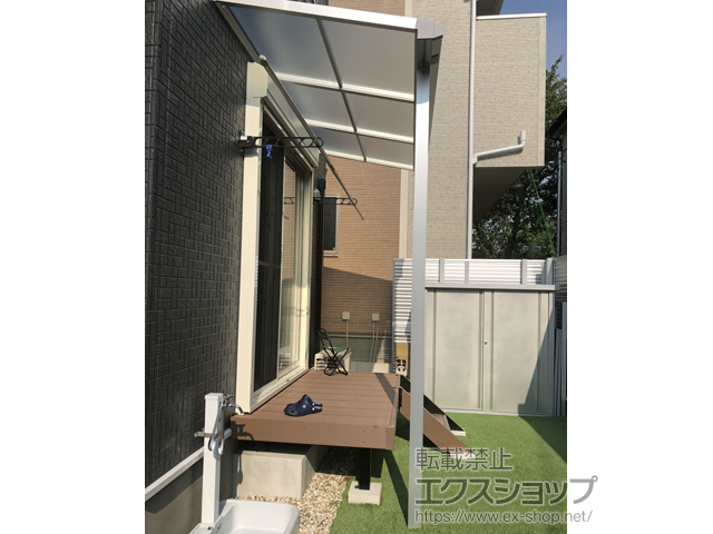 愛知県北名古屋市ののテラス屋根 ソラリア F型 テラスタイプ 単体 積雪〜20cm対応 施工例