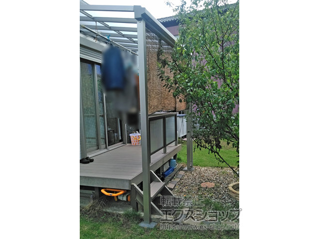 千葉県大網白里市ののテラス屋根 ソラリア F型 1500 テラスタイプ 単体　積雪〜50cm対応 施工例