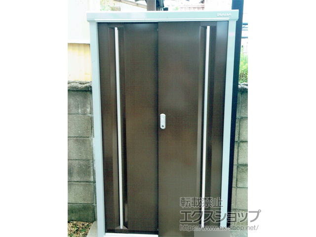 三重県鈴鹿市のの物置・屋外倉庫 シンプリー 一般型 900×415×1603（MJX-094D） MJX-094D-TB 施工例