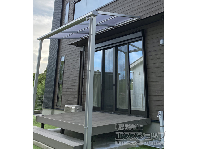 福岡県糟屋郡須惠町ののテラス屋根 ソラリア F型 テラスタイプ 単体 積雪〜20cm対応 施工例