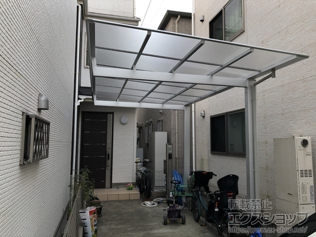 神奈川県横浜市ののカーポート ニューマイリッシュ 通常勾配 前上がり 積雪〜20cm対応 施工例