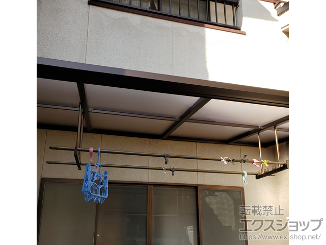 兵庫県姫路市ののテラス屋根 ソラリア F型 テラスタイプ 単体 積雪〜20cm対応 施工例
