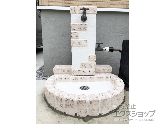 神奈川県愛甲郡愛川町のの立水栓・ガーデンシンク 立水栓ユニット レトロブリックタイプ 施工例