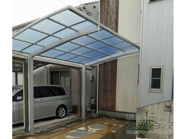 大阪府松原市ののカーポート ネスカR (ラウンドスタイル) 積雪〜20cm対応 施工例