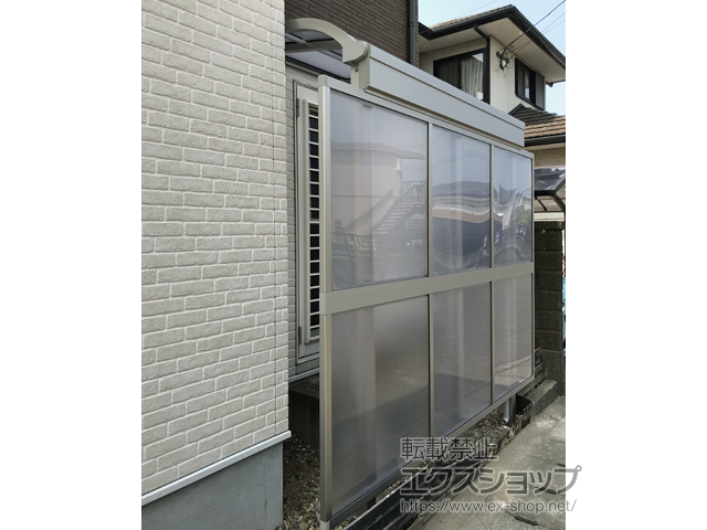 大分県大分市ののテラス屋根 プレシオステラスII R型 テラスタイプ 単体 積雪〜20cm対応 施工例