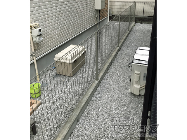 東京都町田市ののフェンス・柵 イーネットフェンス 3F型 自由柱施工 施工例