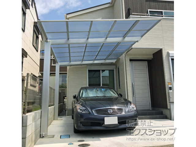 神奈川県茅ヶ崎市ののカーポート ネスカF (フラットスタイル) 積雪〜20cm対応 施工例