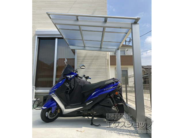 神奈川県茅ヶ崎市ののサイクルポート・駐輪場 ネスカFミニ (フラットスタイル) 積雪〜20cm対応 施工例