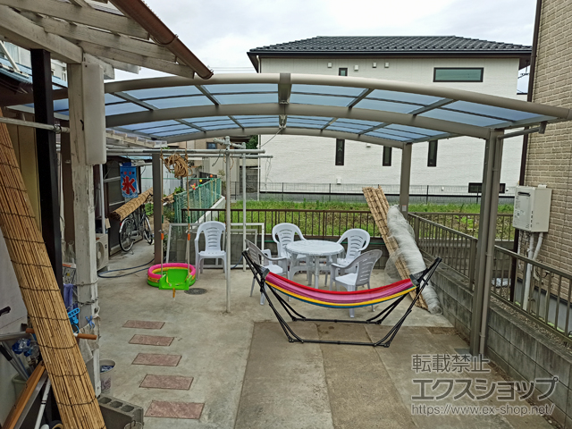 千葉県千葉市ののカーポート ネスカR (ラウンドスタイル) ワイド 積雪〜20cm対応 施工例