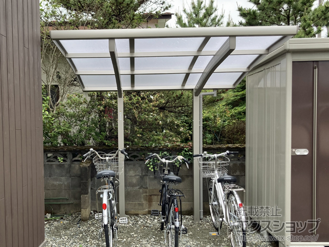 宮城県角田市ののサイクルポート・駐輪場 プレシオスポート ミニ 積雪〜20cm対応 施工例