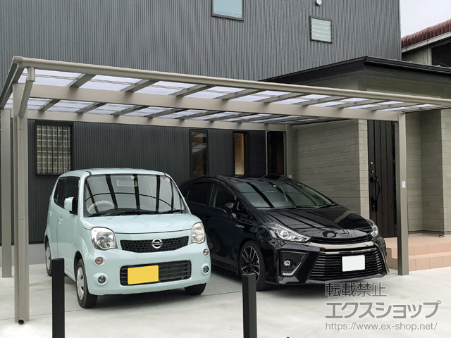 和歌山県西牟婁郡上富田町ののカーポート ソリッドポート ワイド 積雪〜20cm対応 施工例
