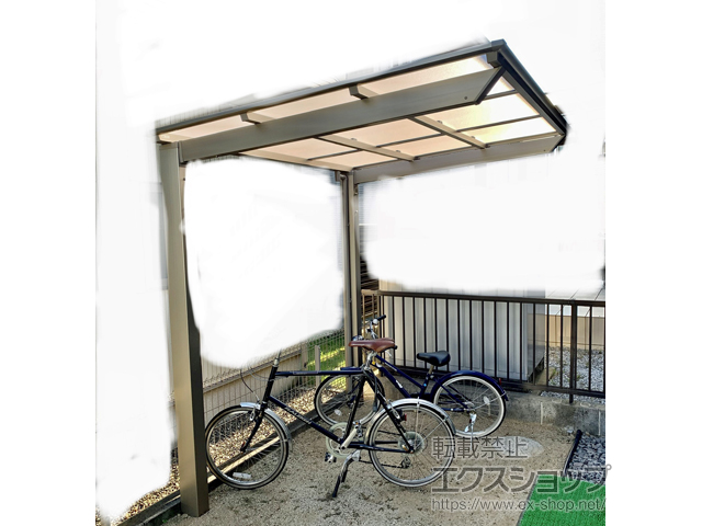 大分県大分市ののサイクルポート・駐輪場 ネスカFミニ (フラットスタイル) 積雪〜20cm対応 施工例