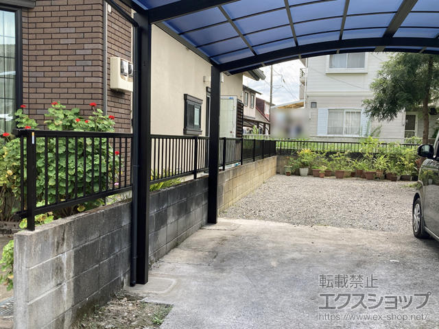 佐賀県鹿島市ののフェンス・柵 ミエッタフェンス 防犯たて格子タイプ 自由柱施工 施工例