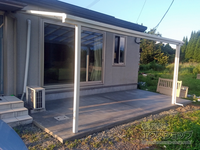 熊本県上益城郡山都町ののテラス屋根 ソラリア F型 テラスタイプ 単体 積雪〜20cm対応 施工例