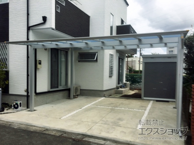 東京都町田市ののカーポート ソリッドポート ワイド 積雪〜20cm対応 施工例