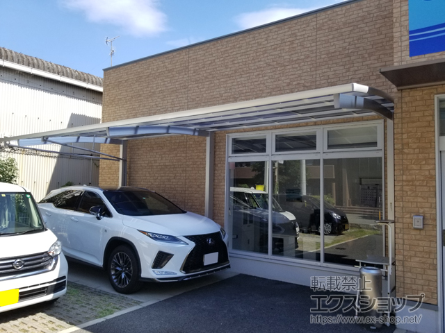 兵庫県尼崎市ののカーポート レイナポートREグラン 延長 前下がり 積雪〜20cm対応 施工例