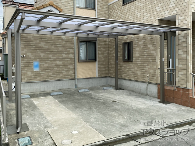 埼玉県本庄市ののカーポート ソリッドポート ワイド 積雪〜20cm対応 施工例