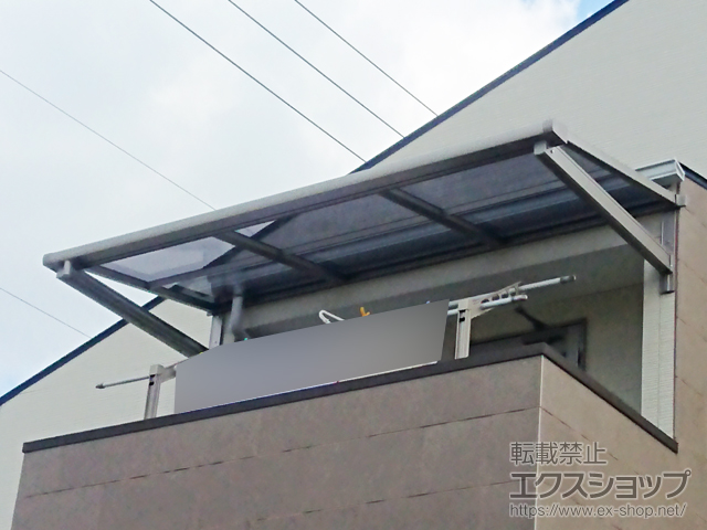 愛知県尾張旭市ののバルコニー・ベランダ屋根 スピーネ F型 ルーフタイプ 単体 積雪〜20cm対応 施工例