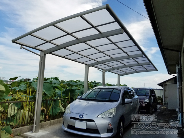 山口県岩国市ののカーポート レイナポートグラン 縦連棟　積雪〜20cm対応 施工例