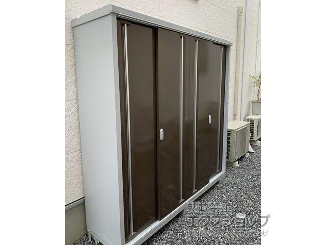 埼玉県越谷市のの物置・屋外倉庫 シンプリー 一般型 1940×515×1903（MJX-195E-P） MJX-195E-P-TB 施工例