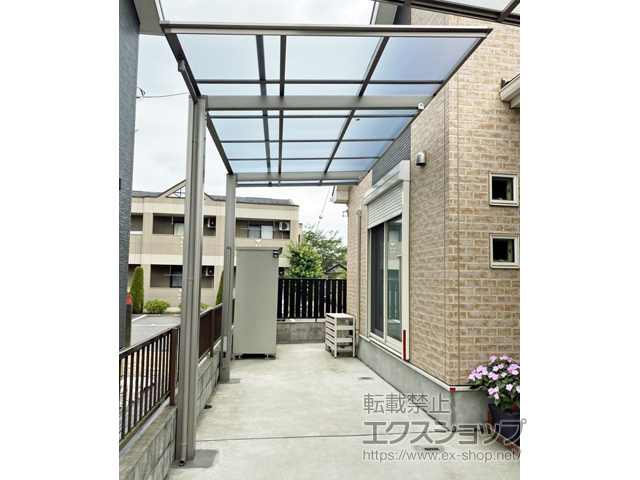 埼玉県日高市ののサイクルポート・駐輪場 フーゴFミニ (フラットスタイル) 積雪〜20cm対応 施工例