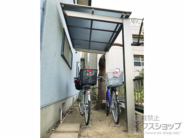 埼玉県越谷市ののサイクルポート・駐輪場 ネスカFミニ (フラットスタイル) 積雪〜20cm対応 施工例