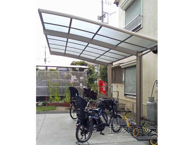 東京都足立区ののカーポート ネスカR (ラウンドスタイル) 積雪〜20cm対応 施工例