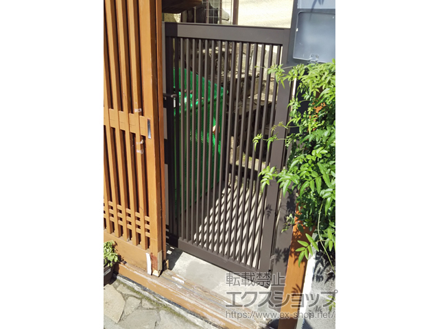 神奈川県横浜市のの門扉 開き門扉AB TR2型 親子開き 施工例