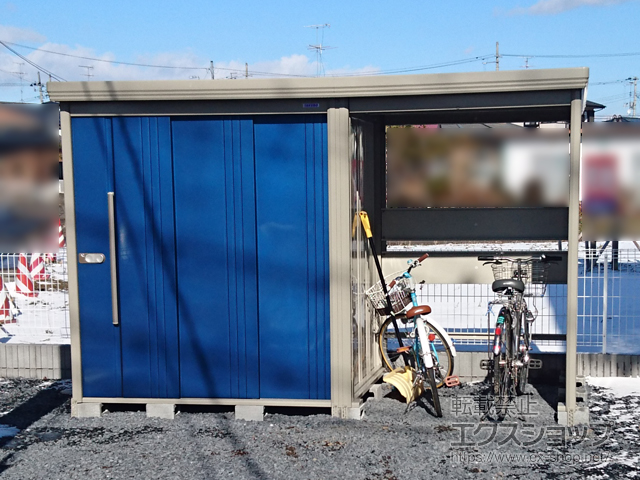 宮城県登米市のの物置・屋外倉庫 Mr.ストックマン プラスアルファ 一般型 3347×1590×2110（物置幅1,832mm） TP-3315-DB 施工例