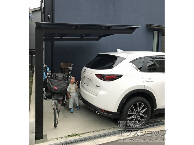 大阪府大阪市ののサイクルポート・駐輪場 ネスカFミニ (フラットスタイル) 積雪〜20cm対応 施工例