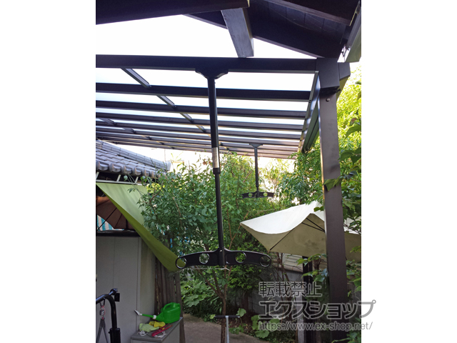 千葉県松戸市ののテラス屋根 ソラリア F型 テラスタイプ 単体 積雪〜20cm対応 施工例