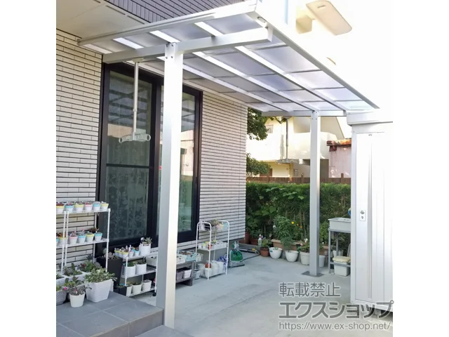 静岡県袋井市のYKKAPのテラス屋根 エフルージュグランZERO テラスタイプ 積雪～20cm対応 施工例