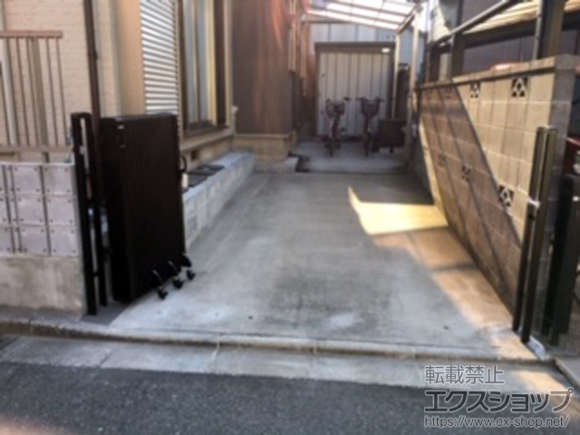 千葉県千葉市ののカーゲート レイオス3型(ペットガード) ノンレール 片開き 33S 施工例