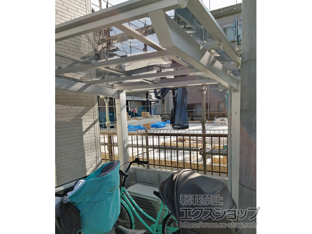 埼玉県春日部市ののサイクルポート・駐輪場 ネスカFミニ (フラットスタイル) 積雪〜20cm対応 施工例